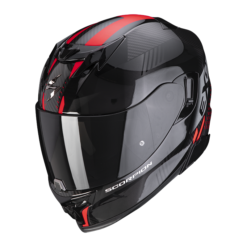 Image of Scorpion Exo-520 Evo Air Laten Black-Red Full Face Helmet Talla 2XL