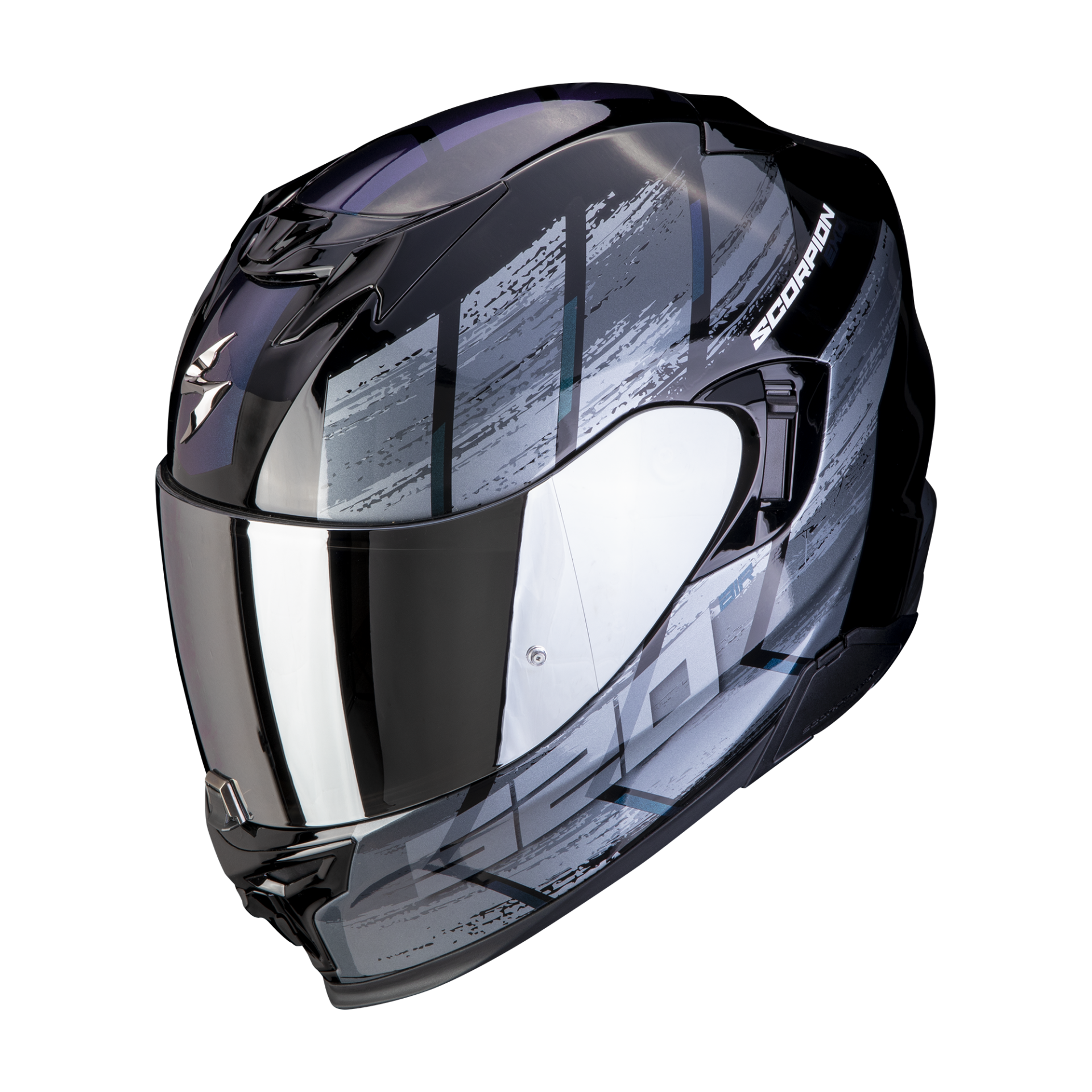 Image of Scorpion Exo-520 Evo Air Maha Black-Chameleon Full Face Helmet Size S EN