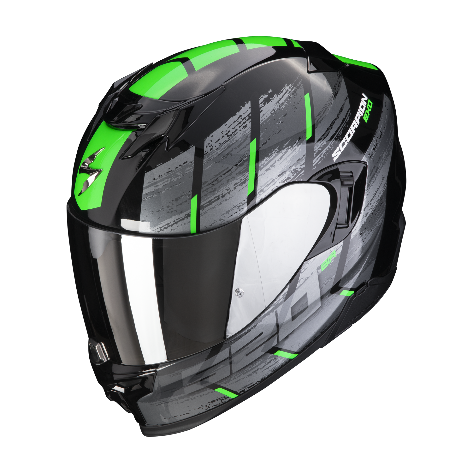 Image of Scorpion Exo-520 Evo Air Maha Black-Green Full Face Helmet Talla 2XL