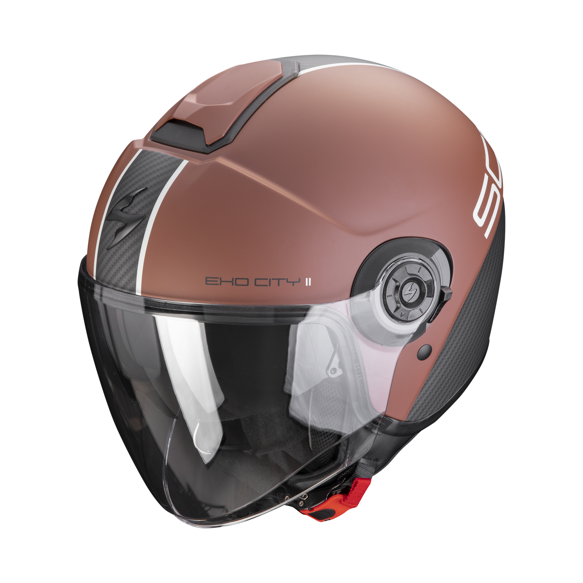 Image of Scorpion Exo-City II Carbo Dark Brown-Black Jet Helmet Size 2XL EN