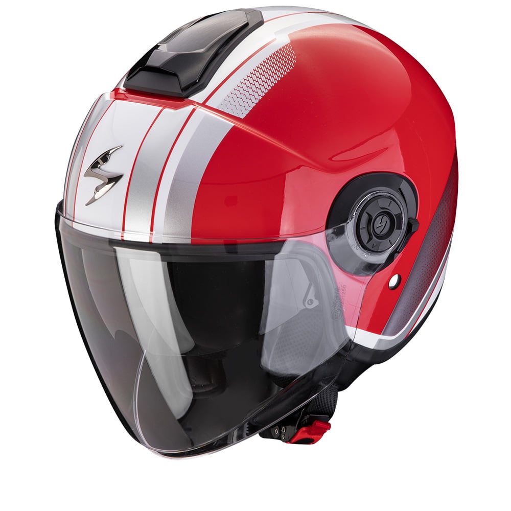 Image of Scorpion Exo-City II Vel Red White Jet Helmet Size L EN
