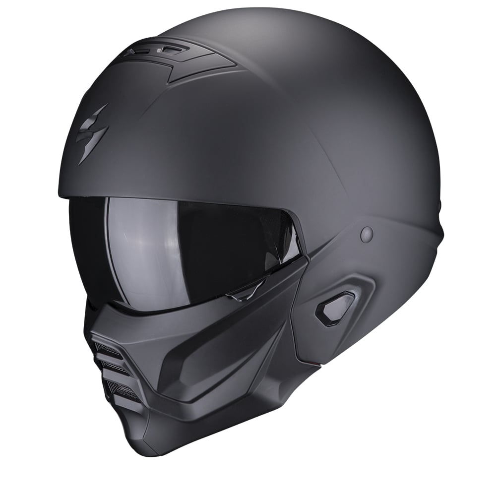 Image of Scorpion Exo-Combat II Solid Matt Black Jet Helmet Size L ID 3399990109693