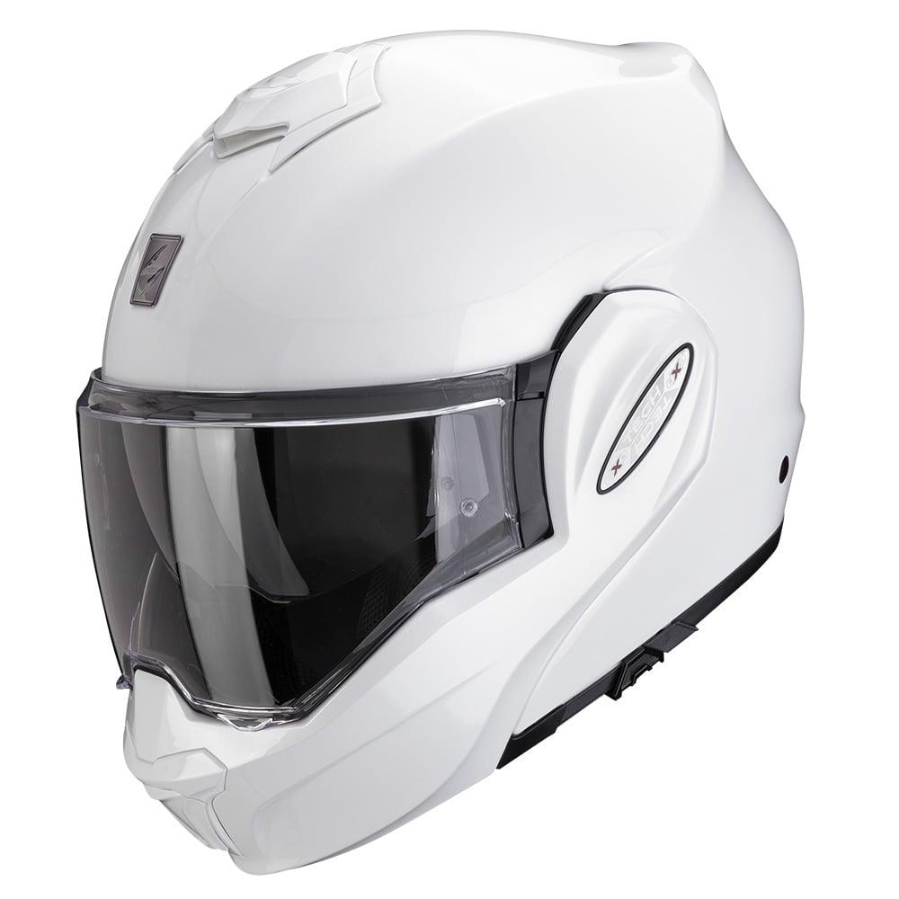 Image of Scorpion Exo-Tech Evo Pro Solid Pearl White Modular Helmet Size S ID 3701629106186