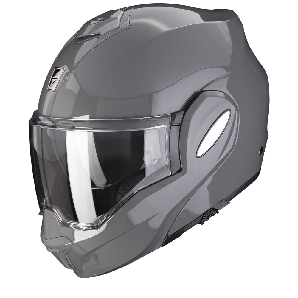 Image of Scorpion Exo-Tech Evo Solid Cement Grey Modular Helmet Talla XL