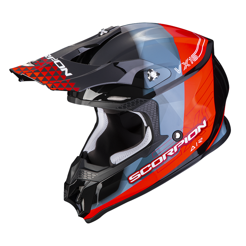 Image of Scorpion VX-16 Evo Air Gem Black-Red Offroad Helmet Size 2XL EN