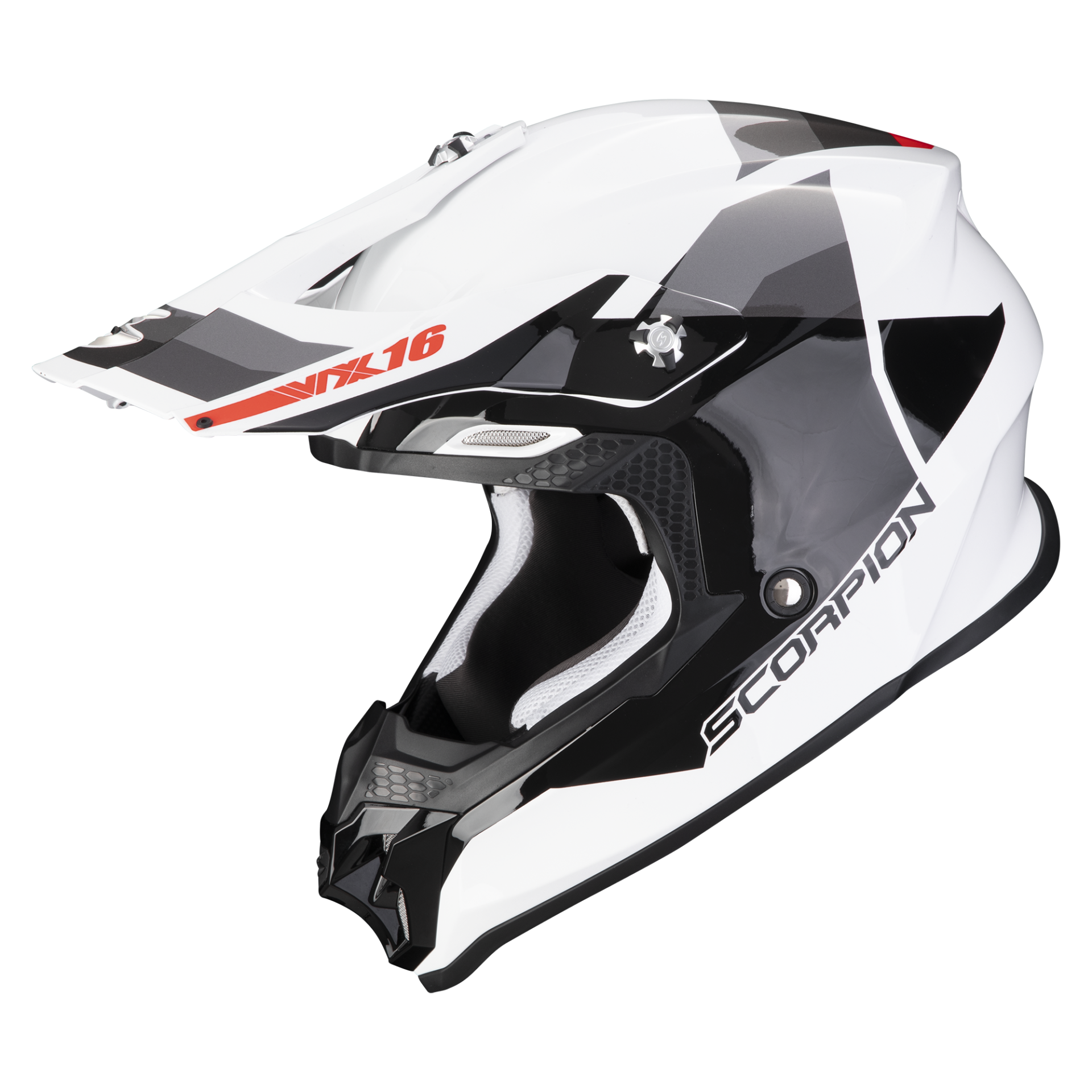 Image of Scorpion VX-16 Evo Air Spectrum White-Silver Offroad Helmet Size M ID 3399990104551
