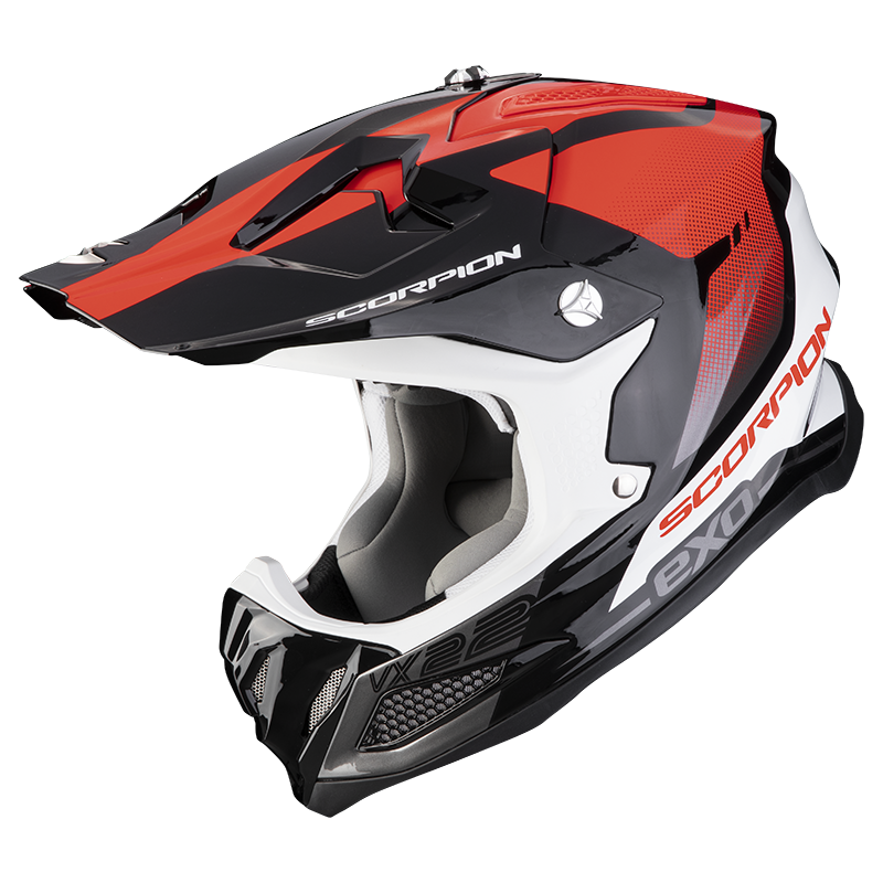 Image of Scorpion VX-22 Air Attis Black-Red Casque Cross Taille XL