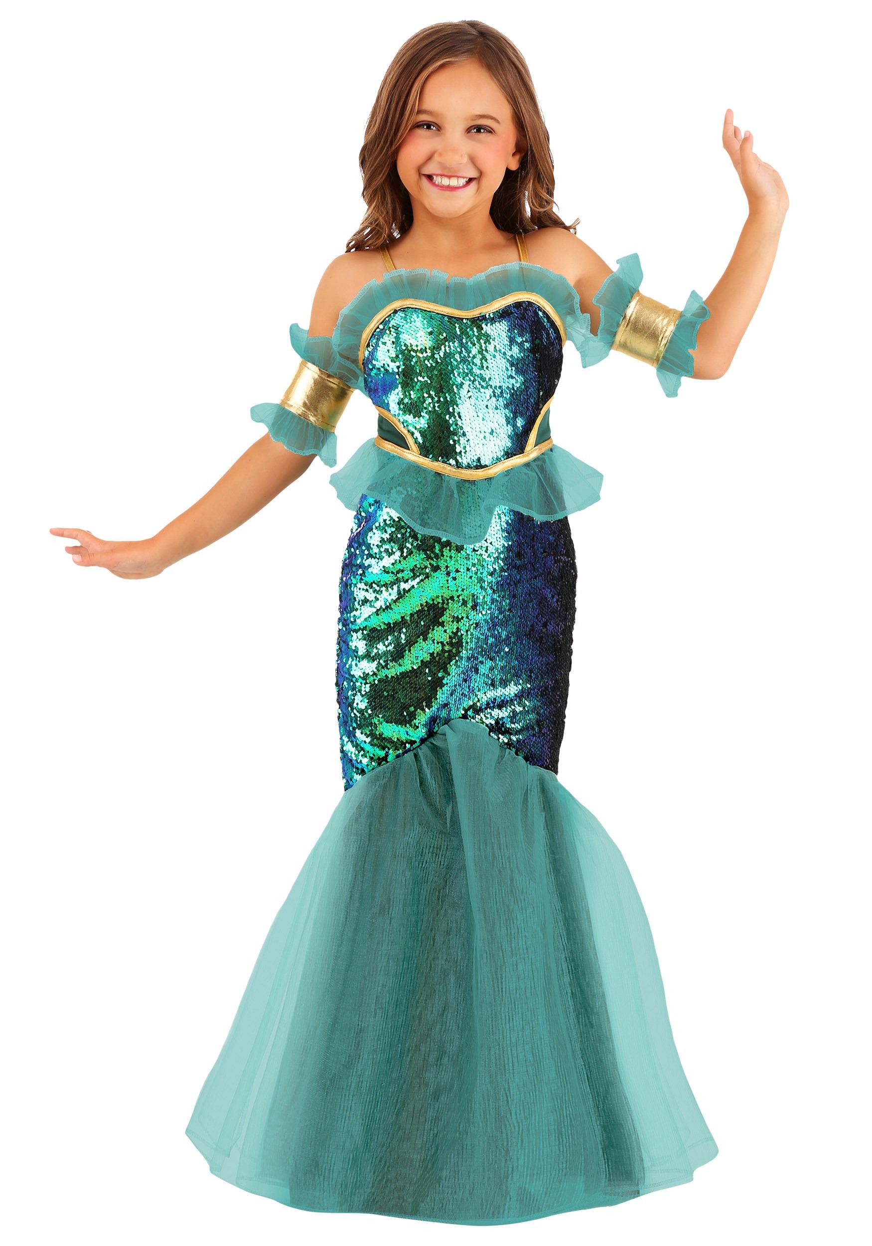 Image of Sea Siren Girl's Costume ID FUN7030CH-M