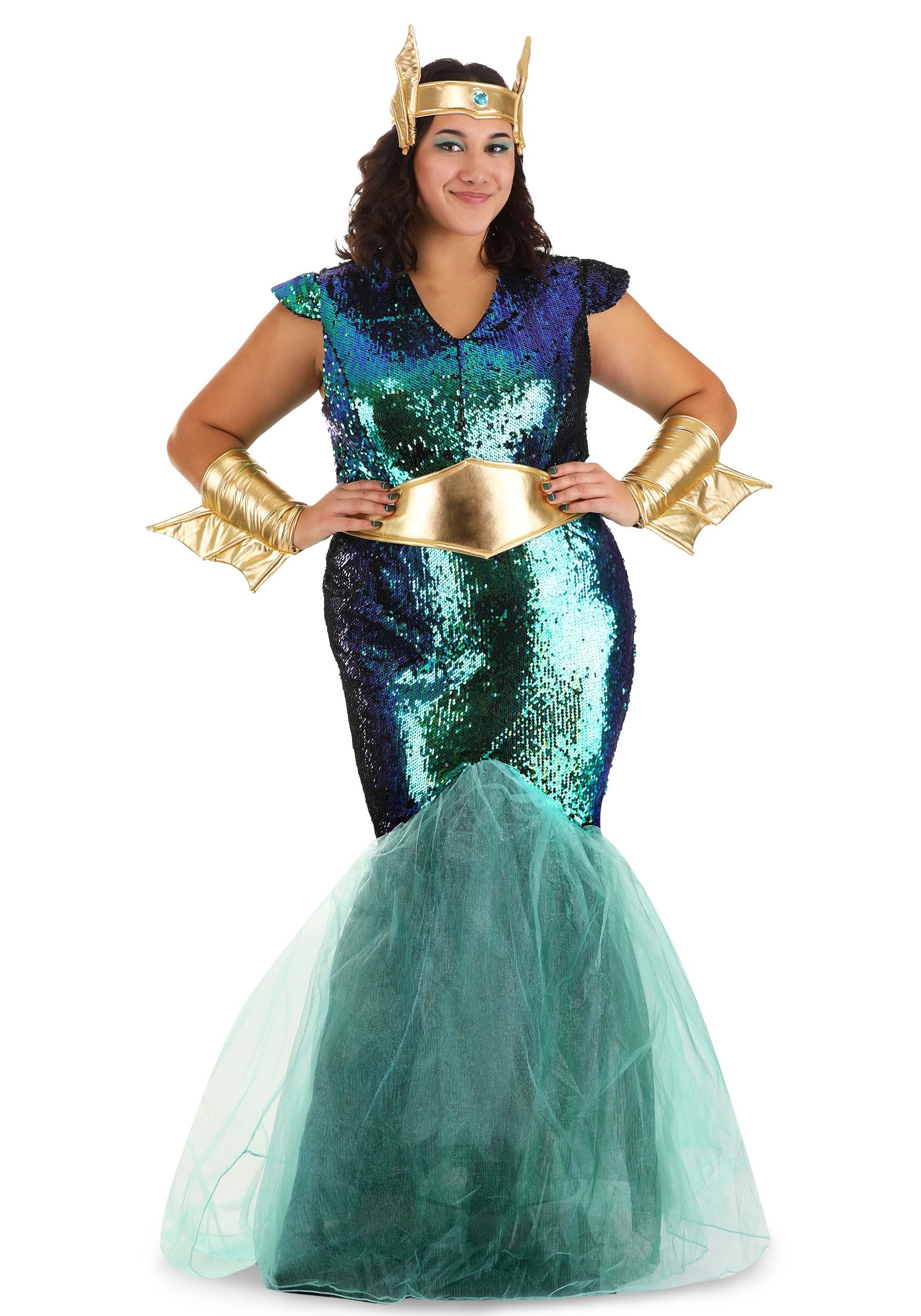 Image of Sea Siren Plus Size Costume for Women ID FUN3698PL-2X