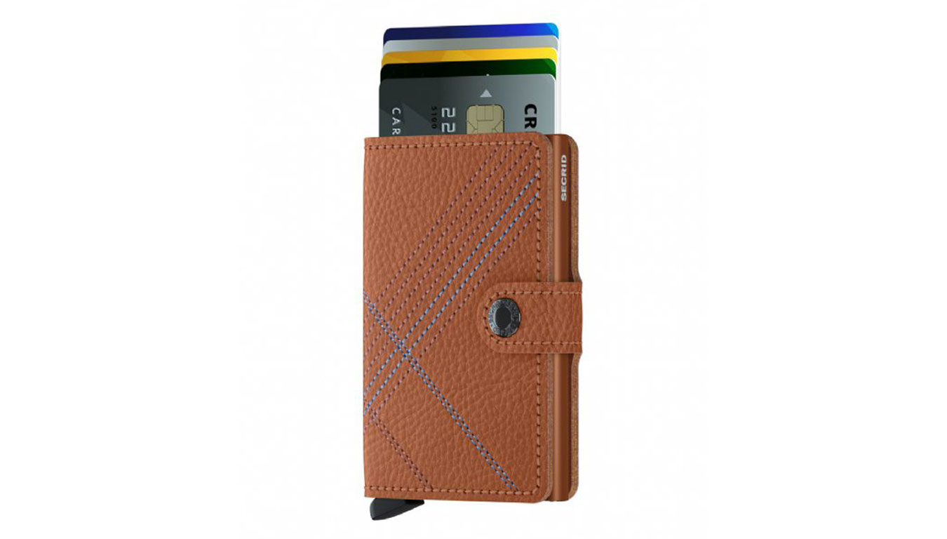 Image of Secrid Miniwallet Stitch Linea Caramello PL