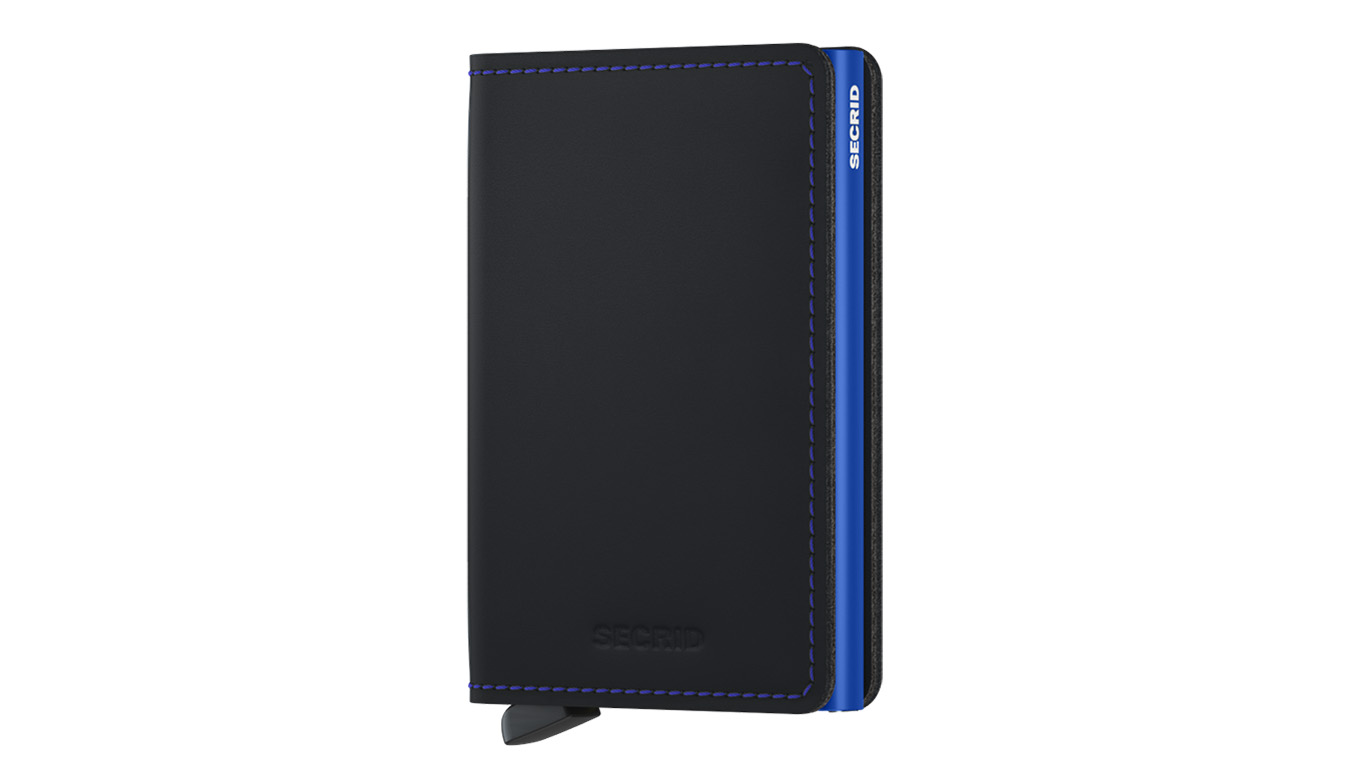 Image of Secrid Slimwallet Matte Black & Blue HU