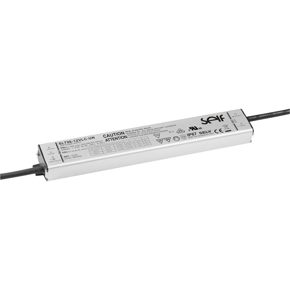 Image of Self Electronics SLT96-12VLC-UN LED driver Constant voltage 96 W 0 - 8 A 120 V DC Approved for use on furniture not