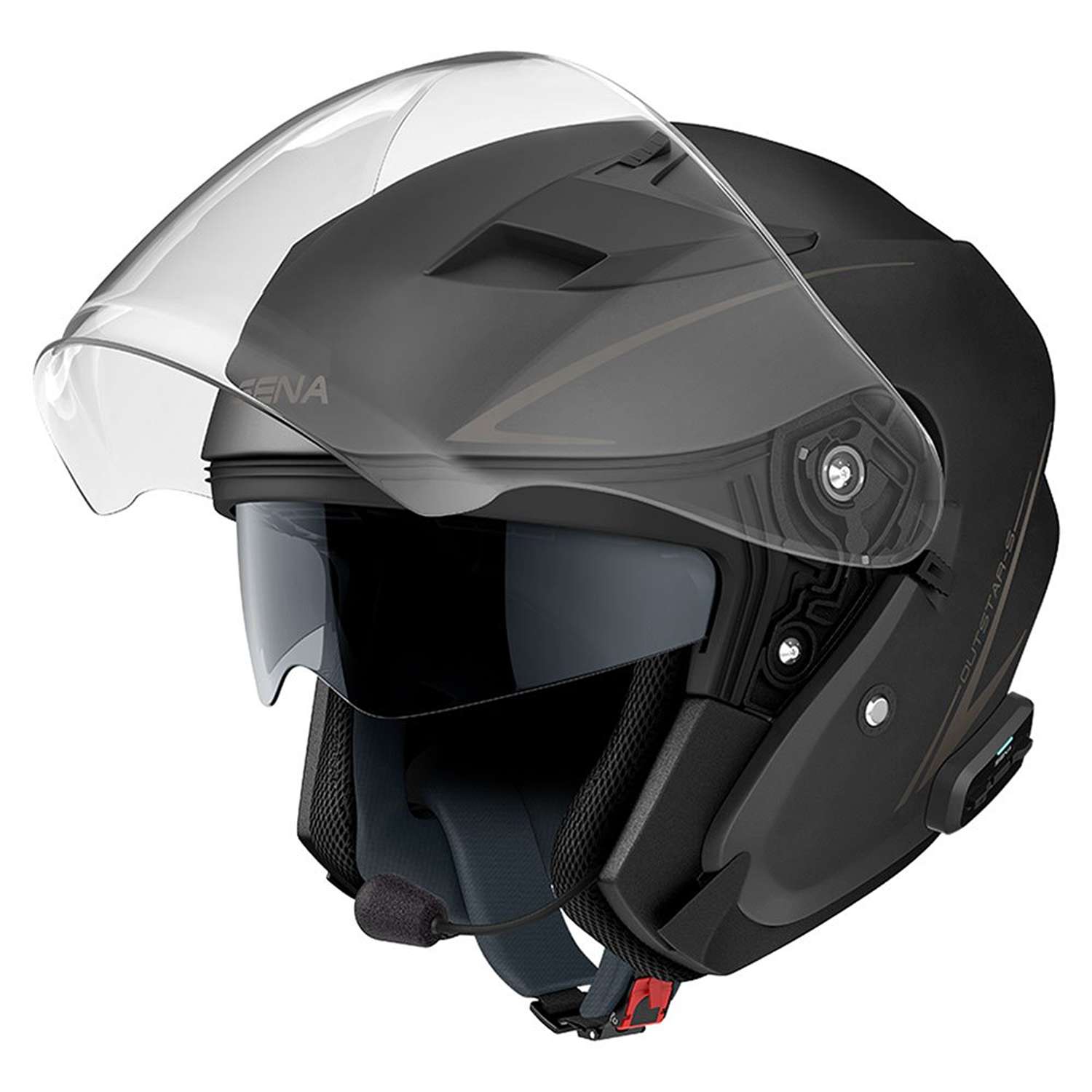 Image of Sena Helmet Outstar S Matt Black Taille S
