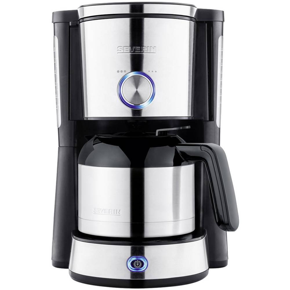 Image of Severin KA 4845 TYPE SWITCH Coffee maker Stainless steel Black Cup volume=8 Thermal jug