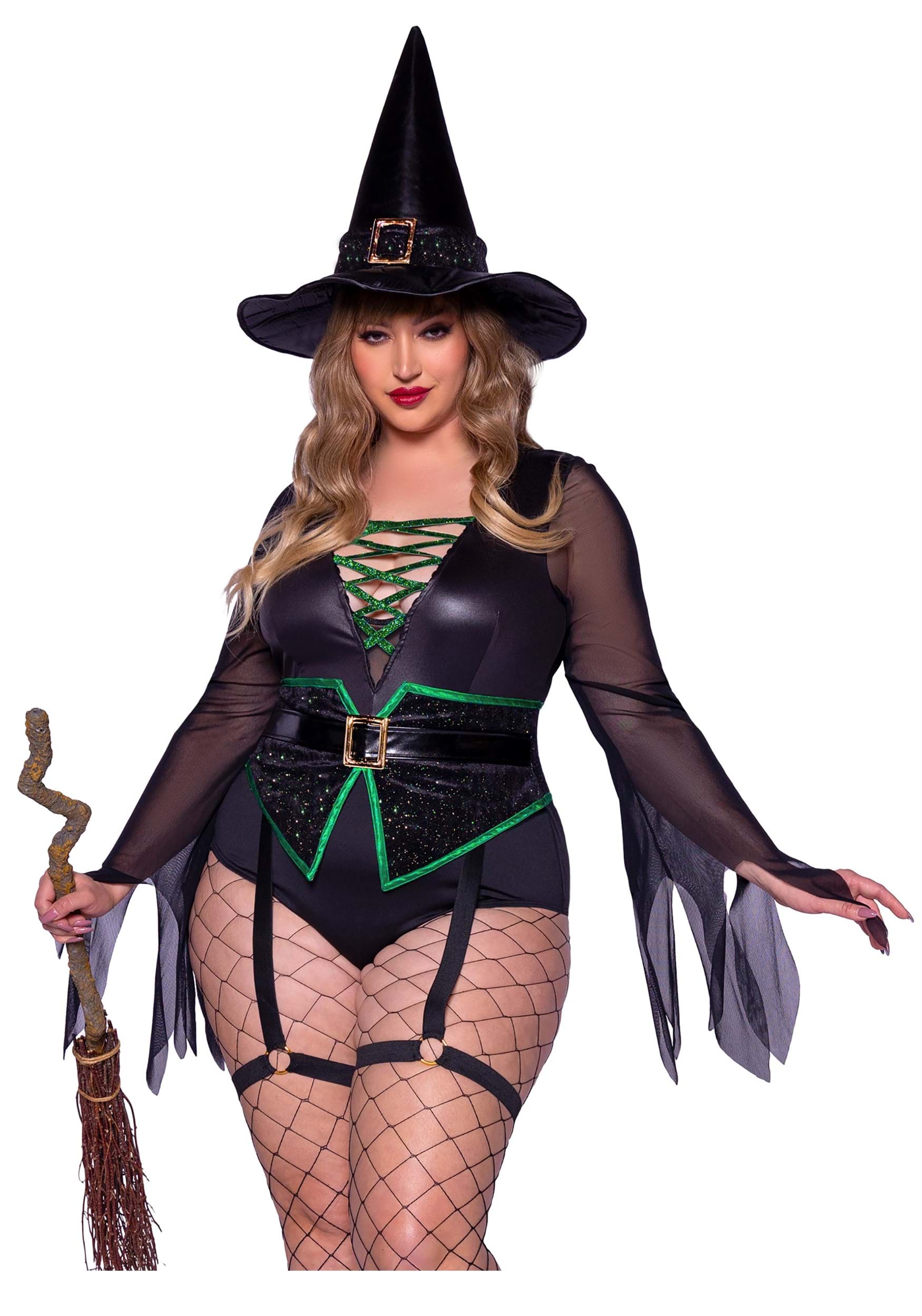 Image of Sexy Plus Size Women's Envious Witch Costume ID LE87148X-3X/4X