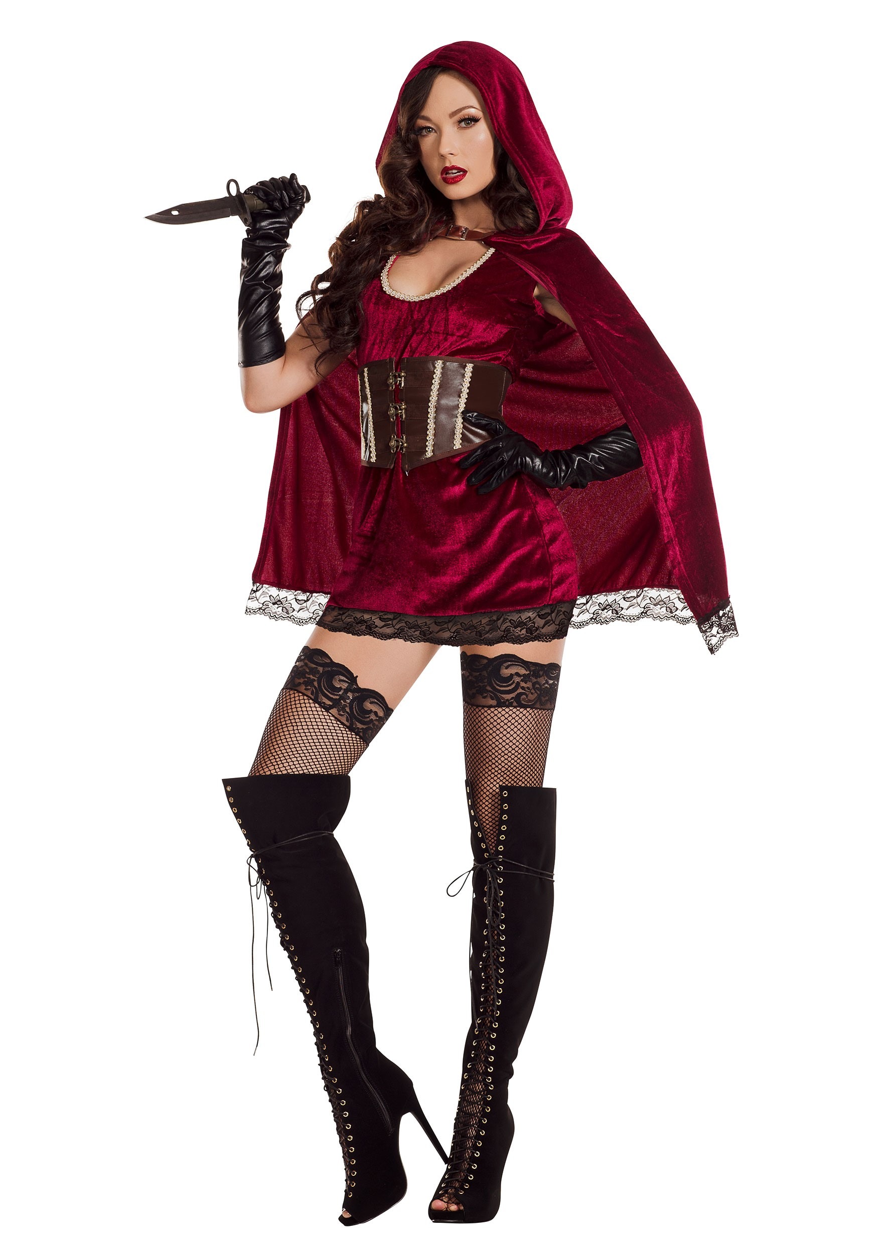 Image of Sexy Women's Red Riding Hood Costume ID SLS7110-L