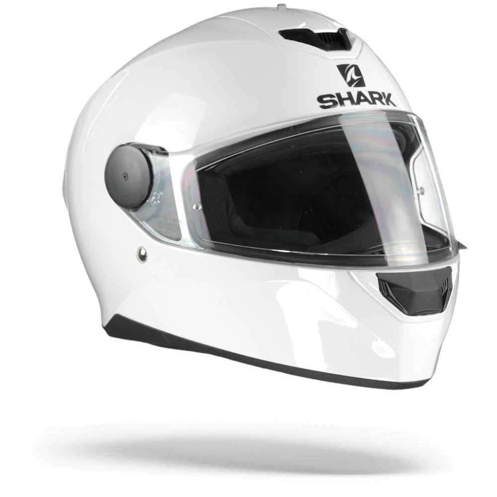 Image of Shark D-Skwal 2 Blank White Azur WHU Full Face Helmet Size XS ID 3664836215167