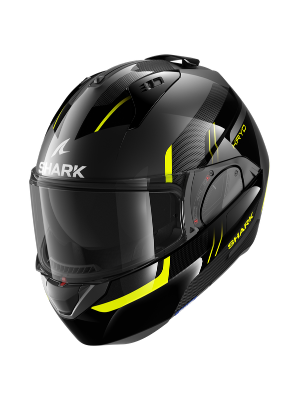 Image of Shark Evo ES Kryd Anthracite Black Yellow AKY Modular Helmet Size S EN
