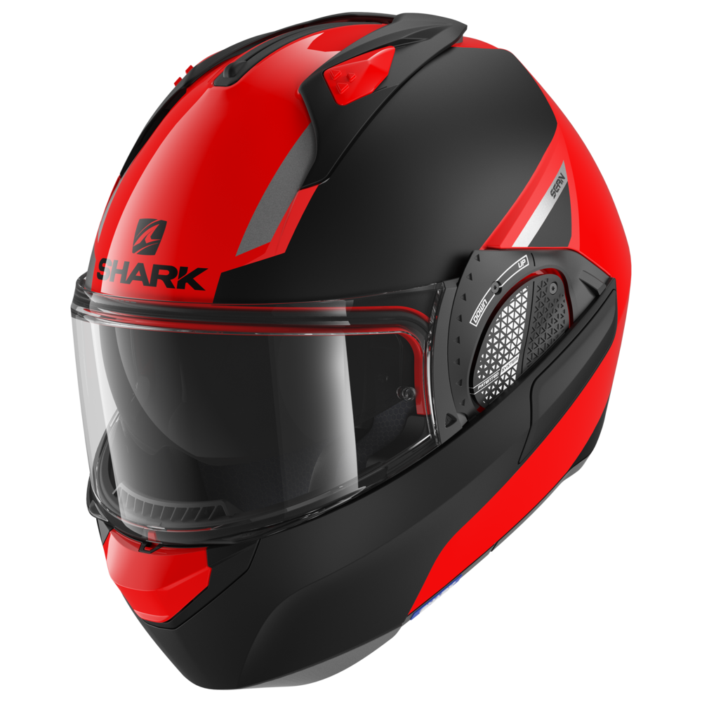 Image of Shark Evo GT Sean Orange Black Silver OKS Modular Helmet Size XS ID 3664836595955