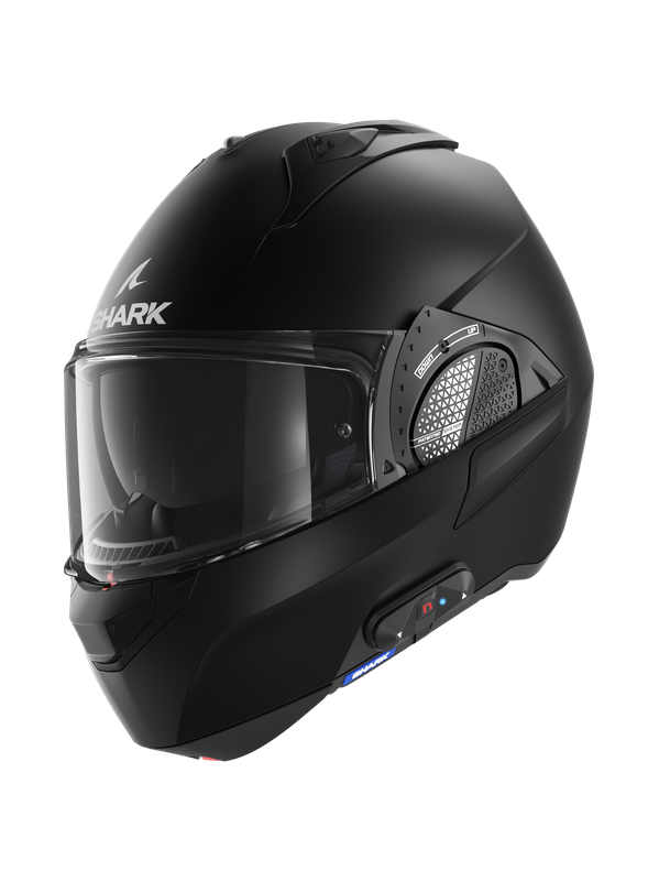 Image of Shark Pack Evo GT N-Com B802 Blank Mat Black Mat KMA Modular Helmet Size XS EN
