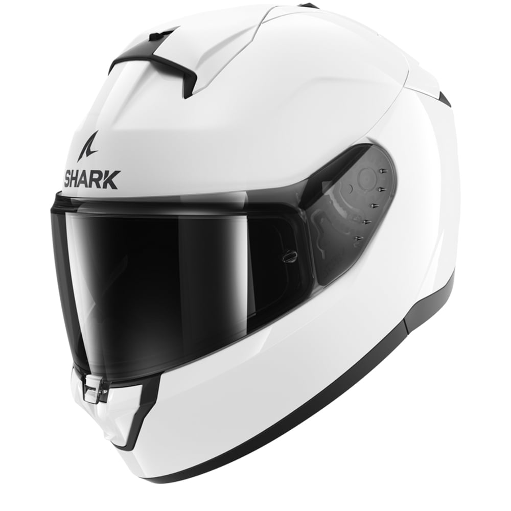 Image of Shark Ridill 2 Blank White Azur WHU Full Face Helmet Size L ID 3664836675534