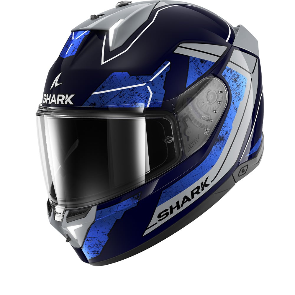 Image of Shark SKWAL i3 Rhad Blue Chrom Silver BUS Full Face Helmet Size S EN