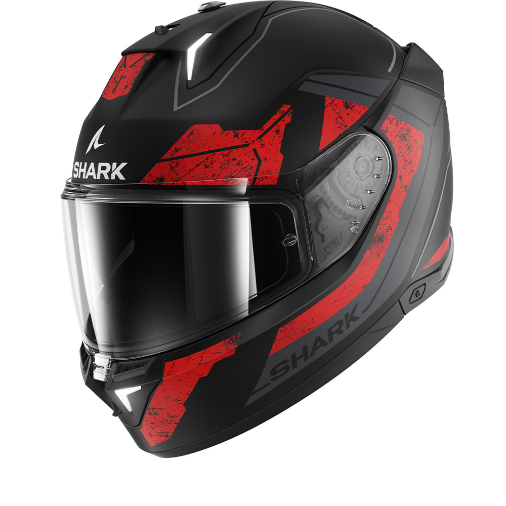 Image of Shark SKWAL i3 Rhad Mat Black Chrom Red KUR Full Face Helmet Size L EN