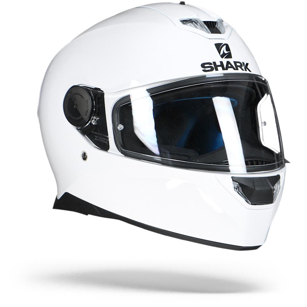 Image of Shark Skwal 2 Blank White WHU Full Face Helmet Size XL ID 3664836215143
