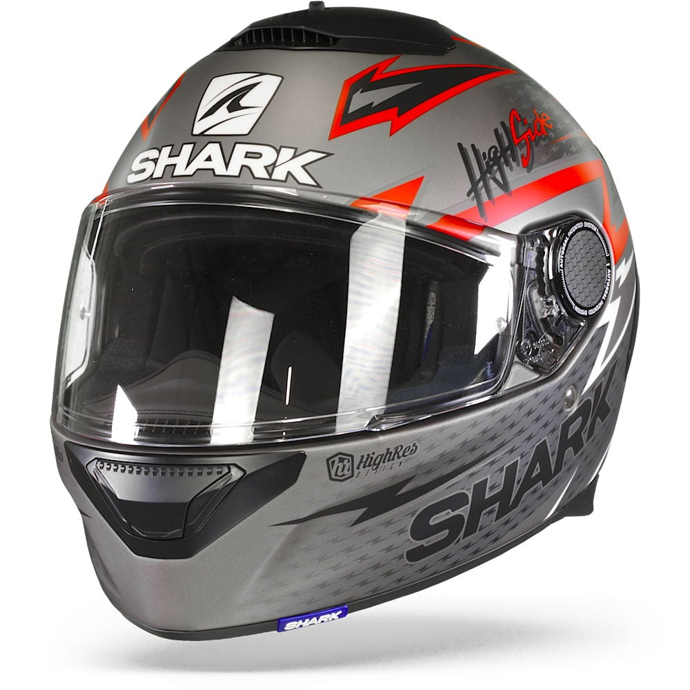 Image of Shark Spartan 12 Adrian Parassol Mat Anthracite Anthracite Red AAR Full Face Helmet Talla 2XL