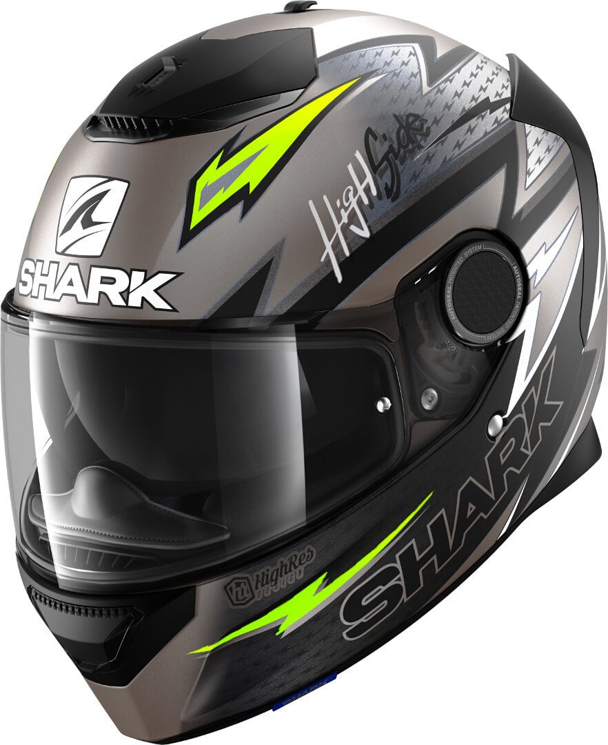 Image of Shark Spartan 12 Adrian Parassol Mat Anthracite Black Yellow AKY Full Face Helmet Size 2XL ID 3664836581491