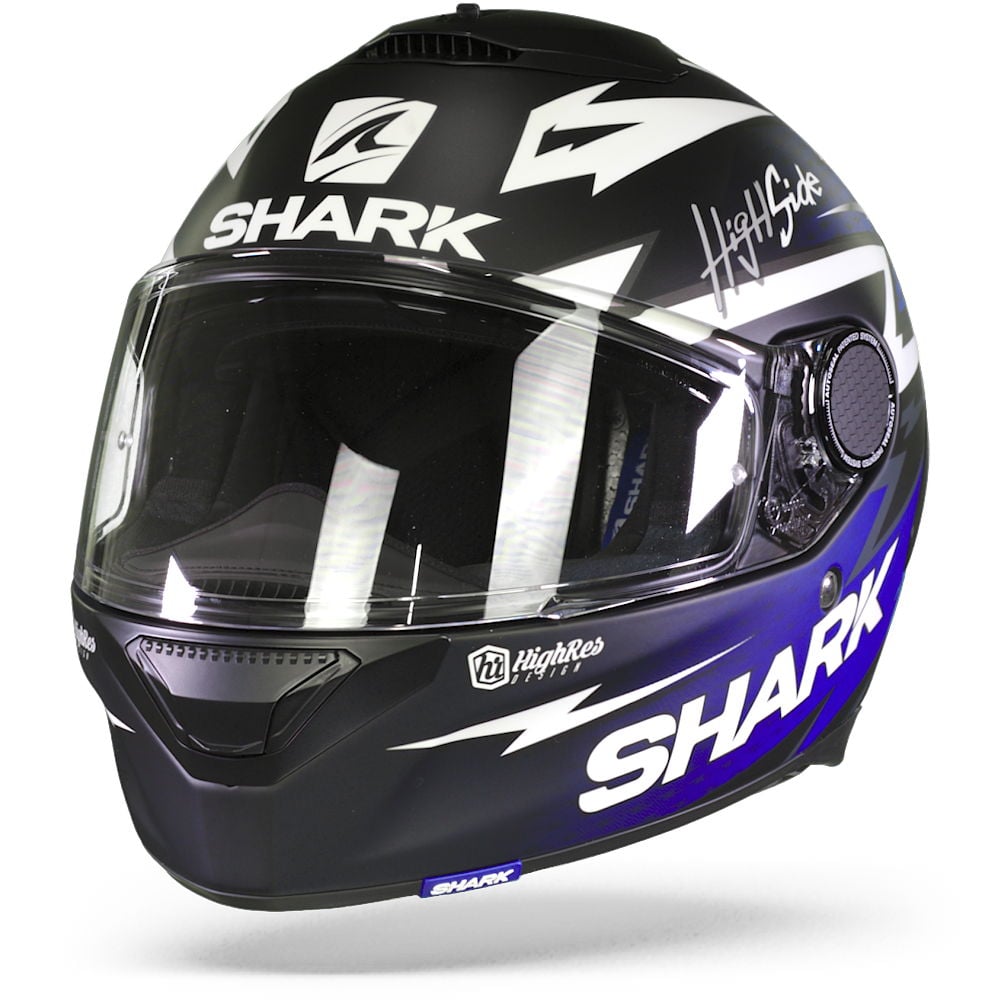Image of Shark Spartan 12 Adrian Parassol Mat Black Blue Silver KBS Full Face Helmet Size XL ID 3664836585901