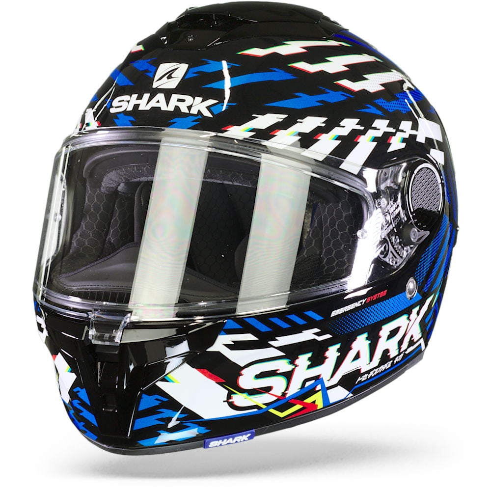 Image of Shark Spartan GT Bcl Micr E-Brake Black Yellow Blue KYB Full Face Helmet Size XS EN
