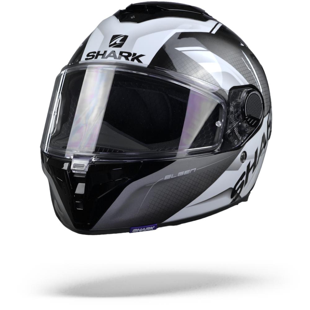 Image of Shark Spartan GT Elgen KAW Black Anthracite White Full Face Helmet Size 2XL EN