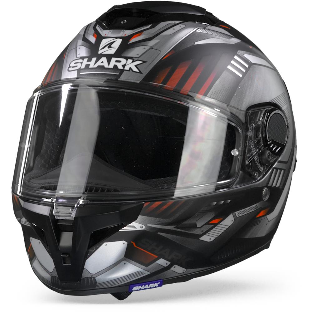 Image of Shark Spartan GT Replikan Matt KUS Black Chrome Silver Full Face Helmet Talla 2XL