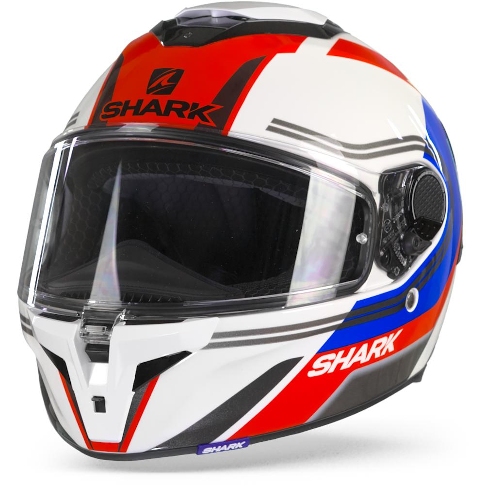 Image of Shark Spartan GT Tracker WBK White Blue Black Full Face Helmet Size 2XL ID 3664836420752