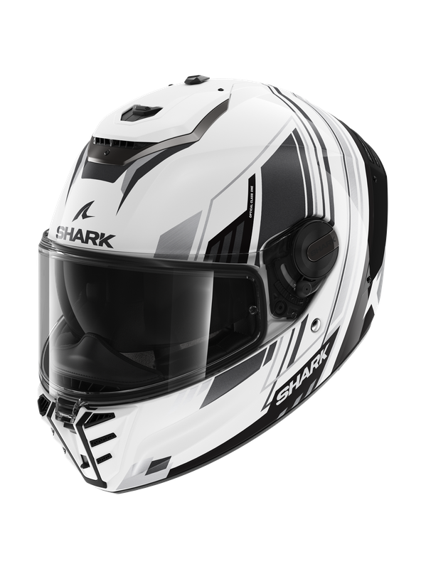 Image of Shark Spartan RS Byhron White Black Chrom WKU Full Face Helmet Size 2XL EN