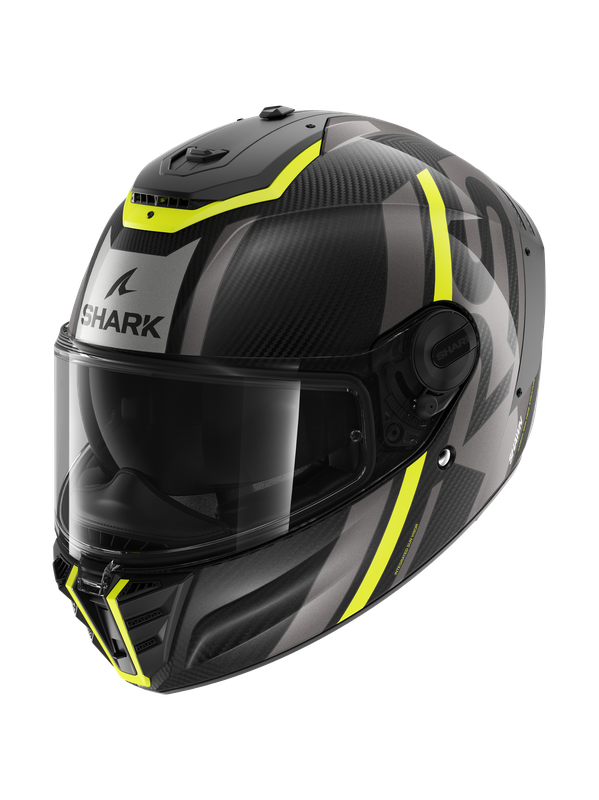 Image of Shark Spartan RS Carbon Shawn Carbon Yellow Anthracite DYA Full Face Helmet Talla 2XL