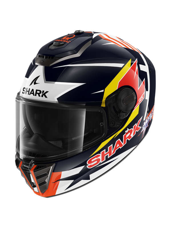 Image of Shark Spartan RS Replica Zarco Austin Blue Red White BRW Full Face Helmet Size S ID 3664836626239