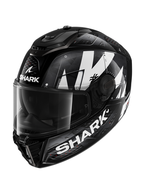 Image of Shark Spartan RS Stingrey Black White Anthracite KWA Full Face Helmet Size L ID 3664836622774