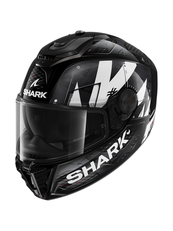 Image of Shark Spartan RS Stingrey Black White Anthracite KWA Full Face Helmet Size M ID 3664836622798