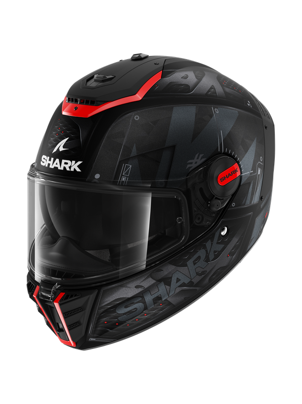 Image of Shark Spartan RS Stingrey Mat Black Anthracite Red KAR Full Face Helmet Talla L