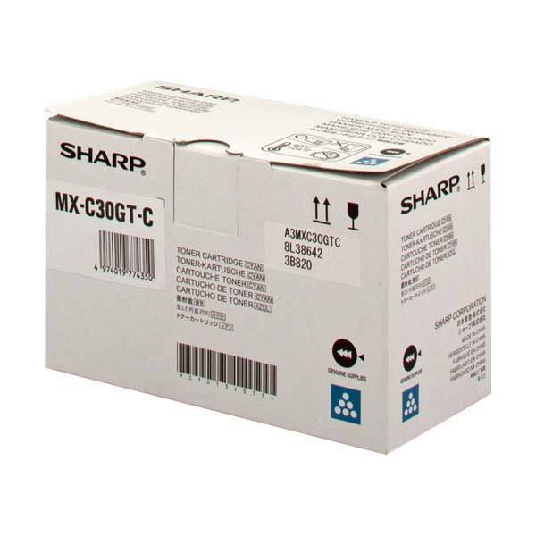 Image of Sharp originálny toner MX-C30GTC cyan 6000 str Sharp MX-C250FE/C300WE SK ID 15048