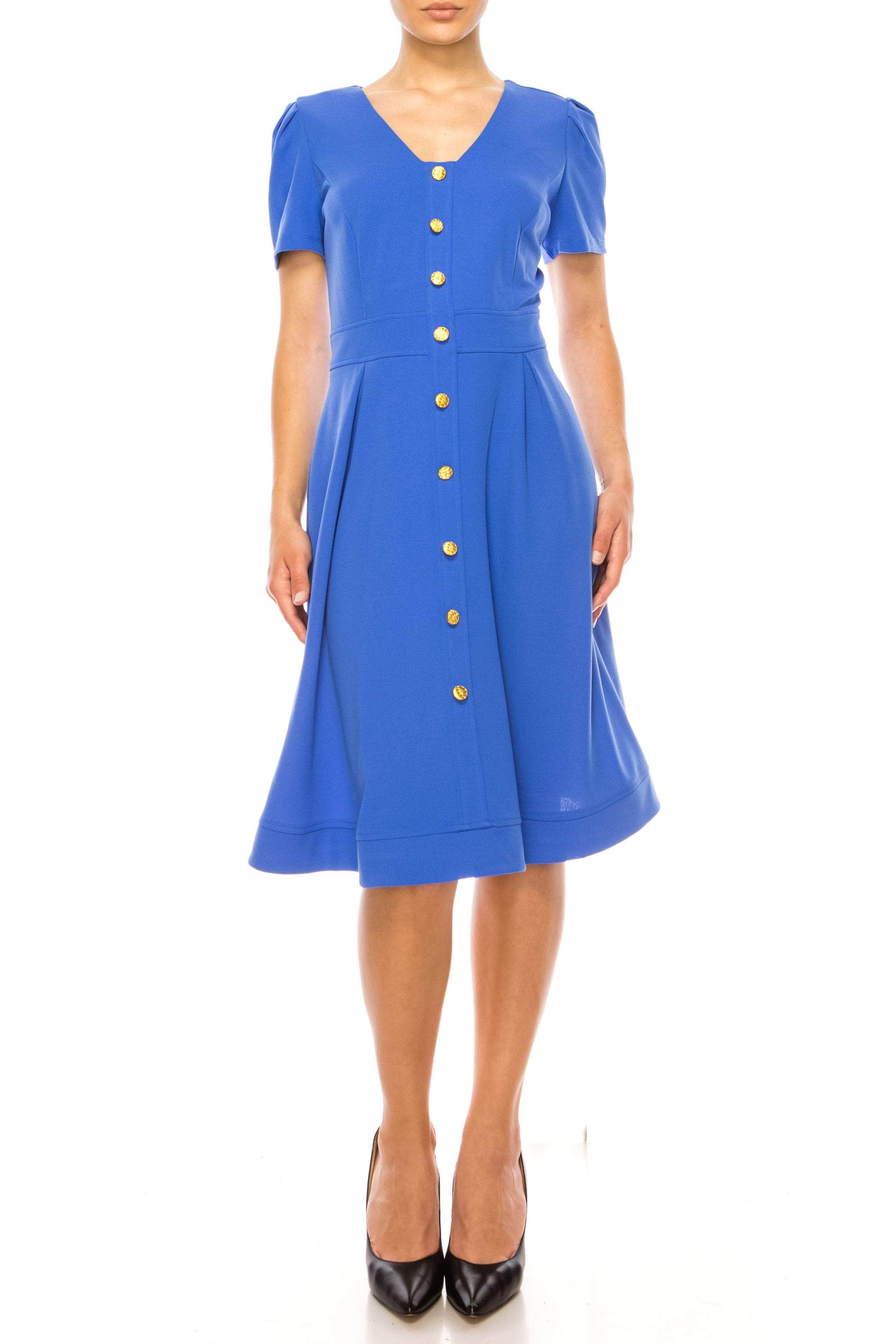 Image of Shelby & Palmer A3121 - Short Sleeve Buttoned Dress