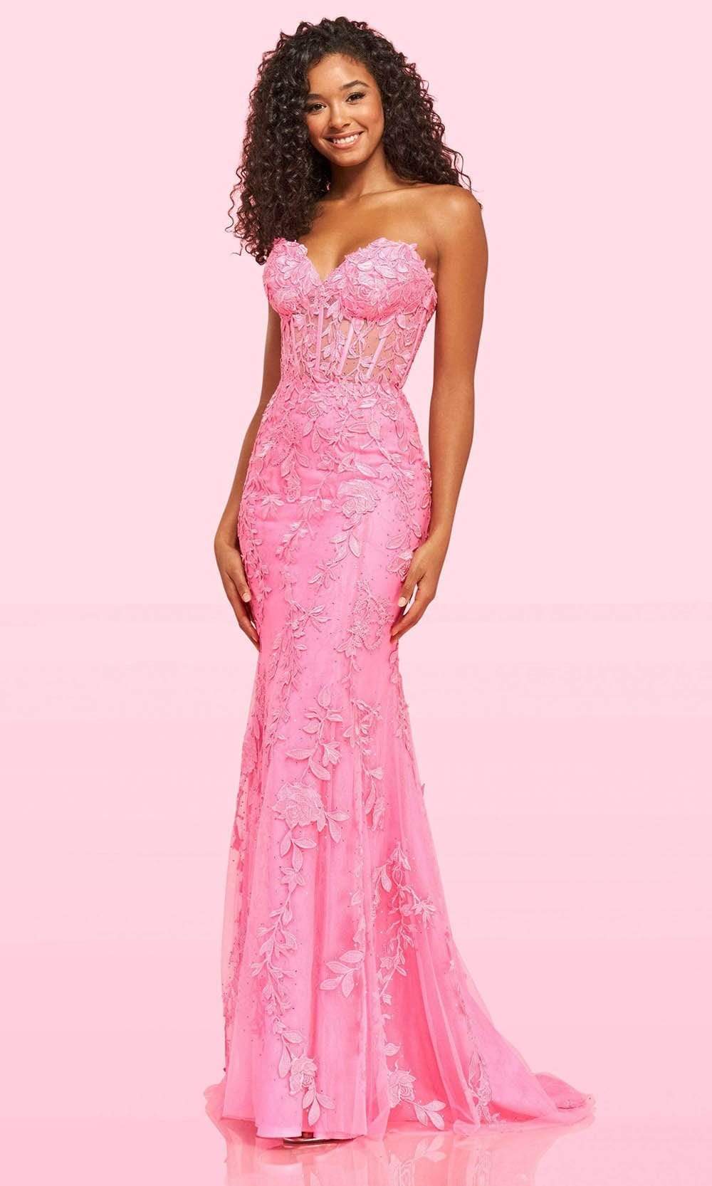 Image of Sherri Hill - 54227 Sweetheart Embroidered Gown