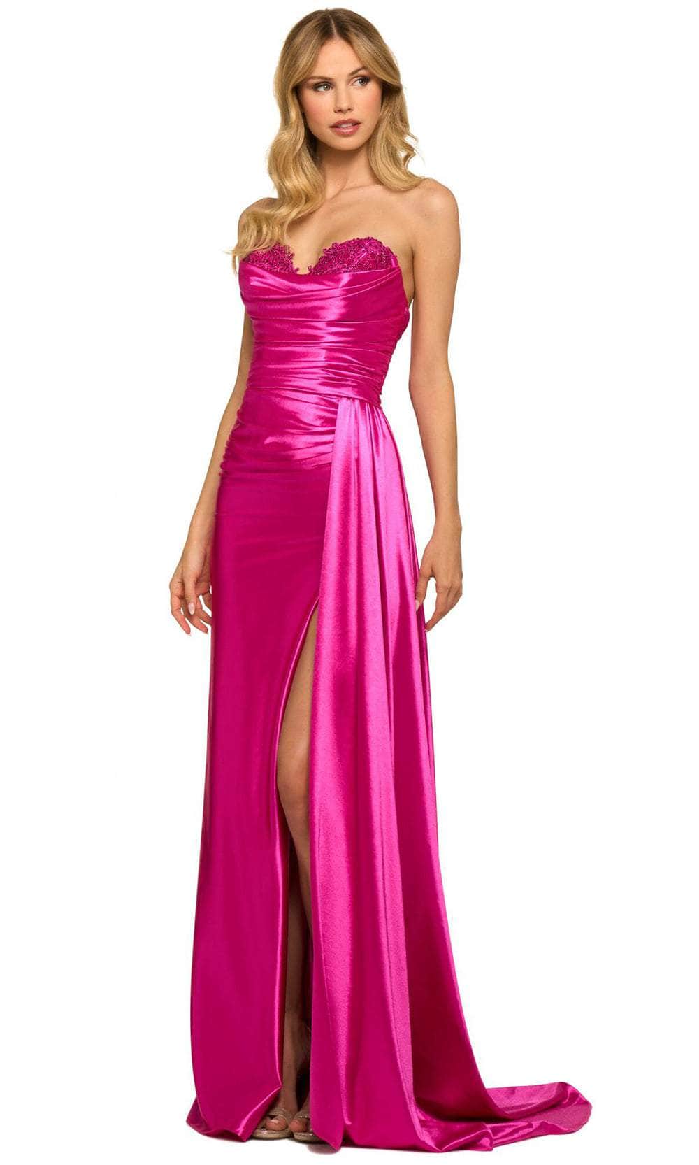 Image of Sherri Hill 55230 - Strapless Ruched Evening Gown
