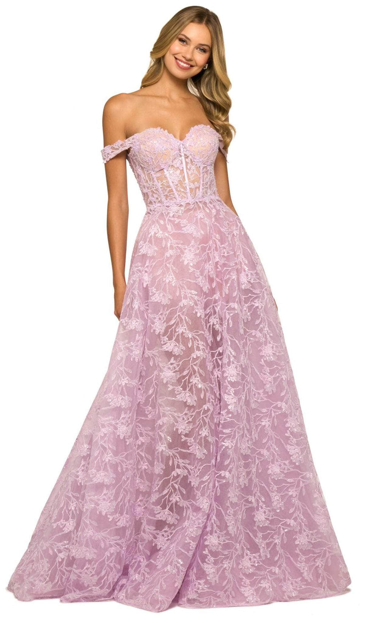 Image of Sherri Hill 55393 - Sweetheart See-Through A-line Gown