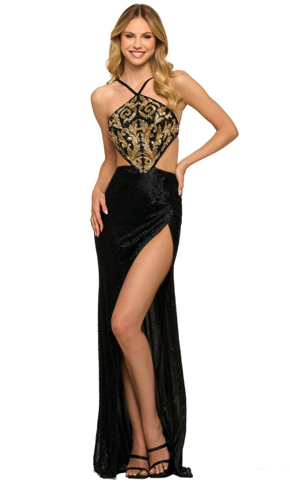 Image of Sherri Hill 55466 - Halter Neck Dress