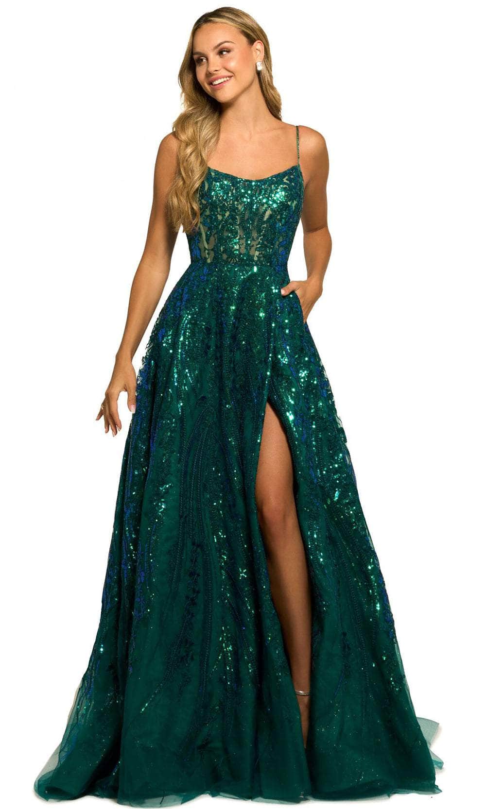 Image of Sherri Hill 55521 - Sequin Lace A-Line Prom Dress