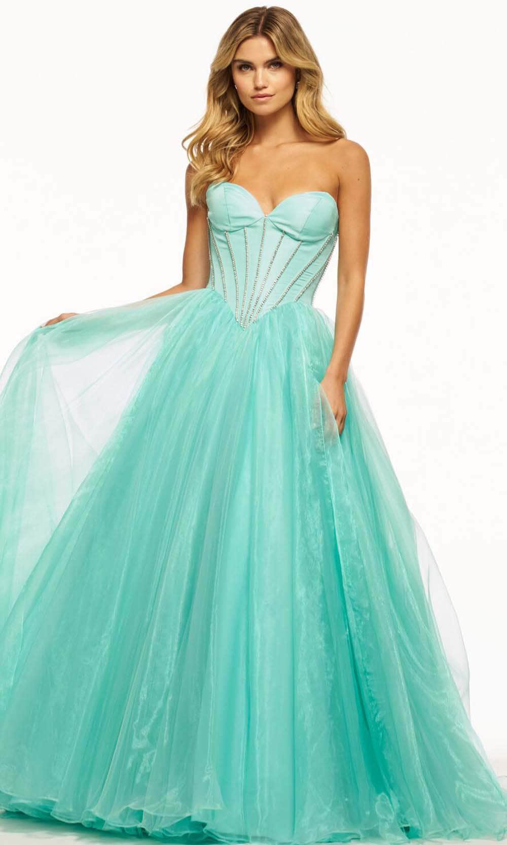 Image of Sherri Hill 56028 - Sweetheart Basque Evening Gown