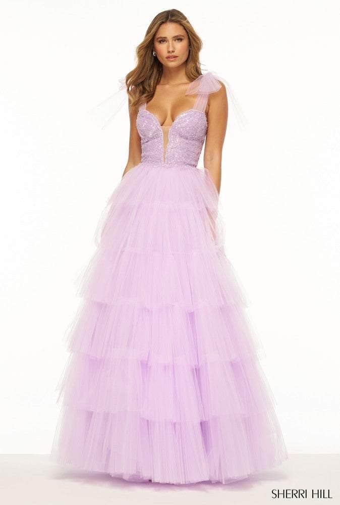 Image of Sherri Hill 56138 - Plunging Sleeveless Gown